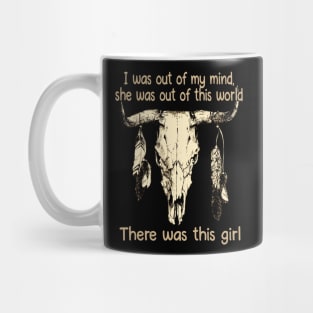 I was out of my mind, she was out of this world American Music Bull-Skull Mug